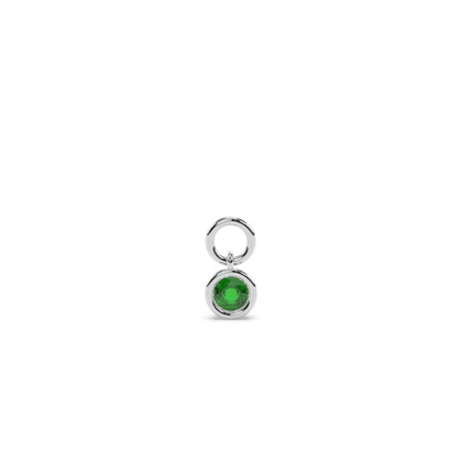 Emerald Hoop Earring Charm