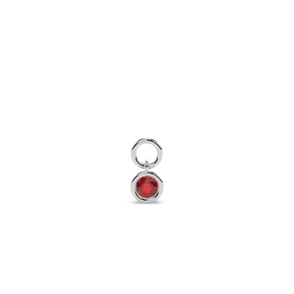 Ruby Hoop Earring Charm