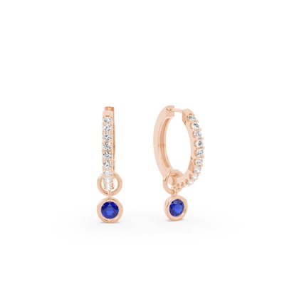 Tropfenform Amethyst Creolen Ohrring Anhänger