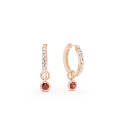 Tropfenform Garnet Creolen Ohrring Anhänger