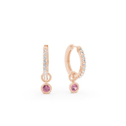 Tropfenform Tourmalin Creolen Ohrring Anhänger