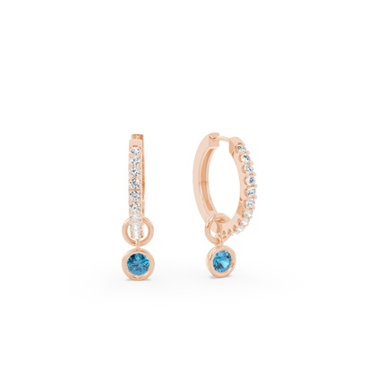 Tropfenform Topaz Creolen Ohrring Anhänger