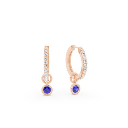 Tropfenform Tanzanit Creolen Ohrring Anhänger