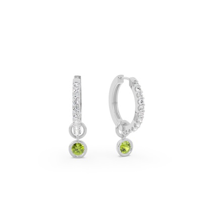 Tropfenform Peridot Creolen Ohrring Anhänger