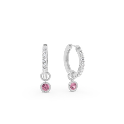 Tropfenform Tourmalin Creolen Ohrring Anhänger