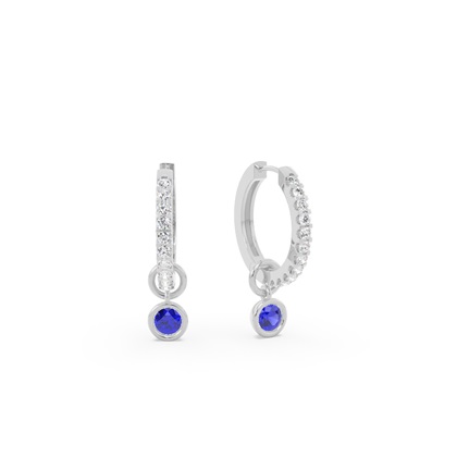 Tropfenform Tanzanit Creolen Ohrring Anhänger