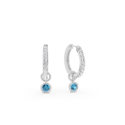 Topaz Hoop Earring Charm