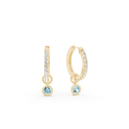 Yellow Gold Gemstone Rings & Diamond Earrings