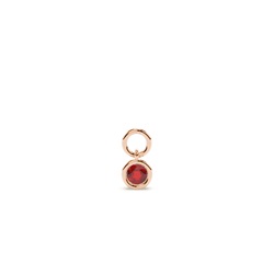 Ruby Hoop Earrings Charm
