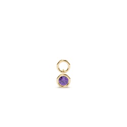 Amethyst Hoop Earrings Charm