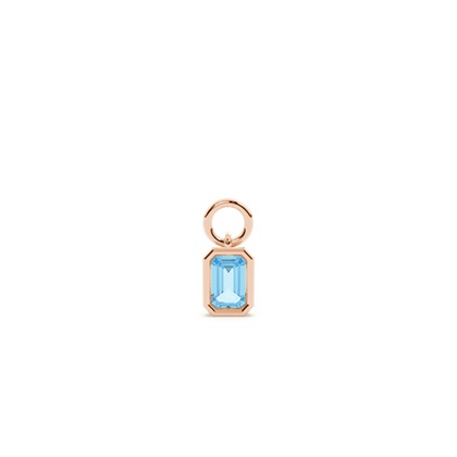 Emerald Rose Gold Earring charms Diamond Earrings