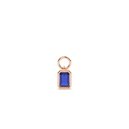 Emerald Rose Gold Earring charms Diamond Earrings