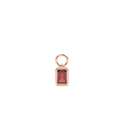 Emerald Rose Gold Earring charms Diamond Earrings