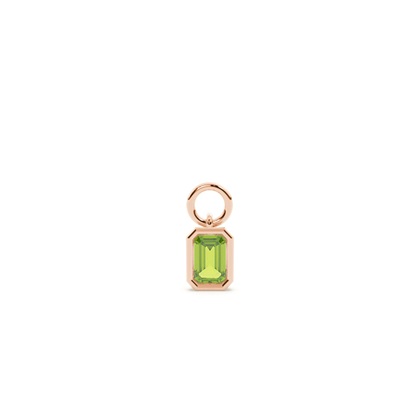 Emerald Rose Gold Earring charms Diamond Earrings