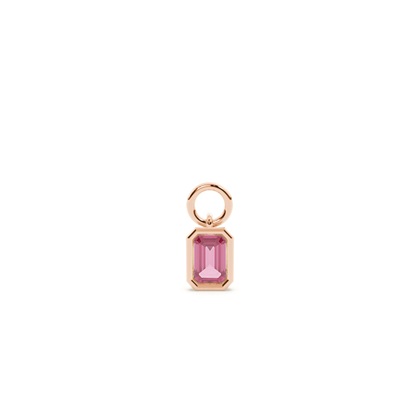 Emerald Rose Gold Earring charms Diamond Earrings