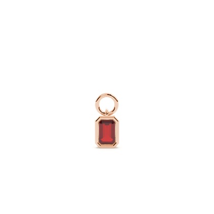 Emerald Rose Gold Earring charms Diamond Earrings