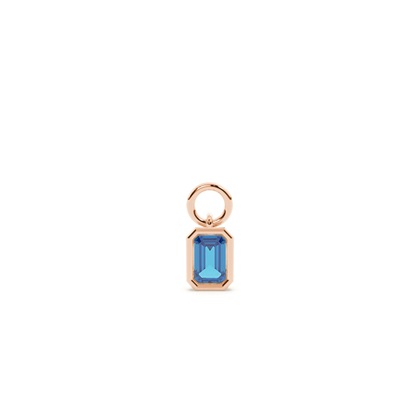 Emerald Rose Gold Earring charms Diamond Earrings