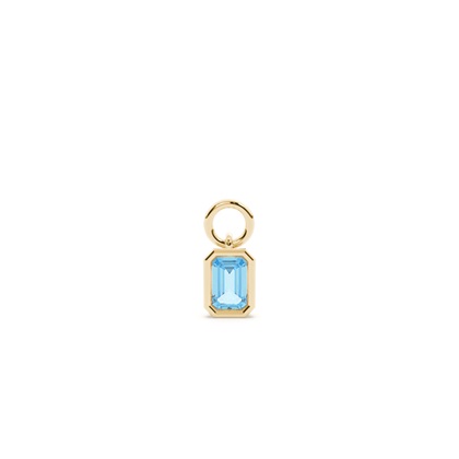 Emerald Yellow Gold Earring charms Diamond Earrings