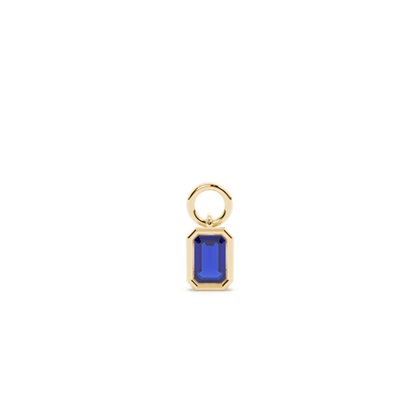 Emerald Yellow Gold Earring charms Diamond Earrings