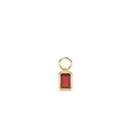 Emerald Yellow Gold Earring charms Diamond Earrings
