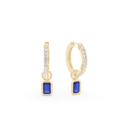 Tropfenform Amethyst Creolen Ohrring Anhänger