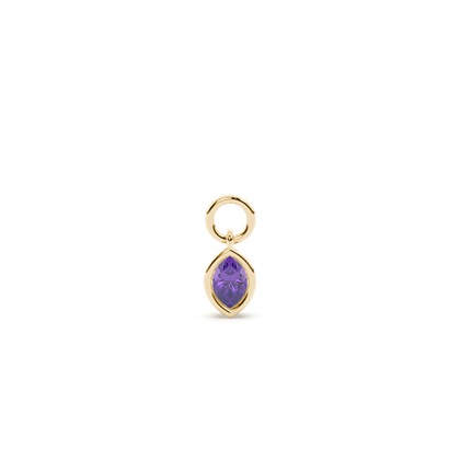 Marquise Yellow Gold Earring charms Diamond Earrings
