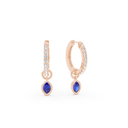 Tropfenform Amethyst Creolen Ohrring Anhänger