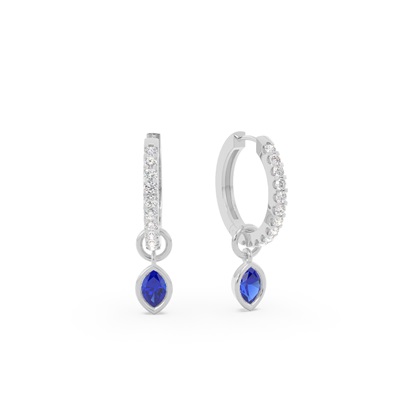 Tropfenform Amethyst Creolen Ohrring Anhänger