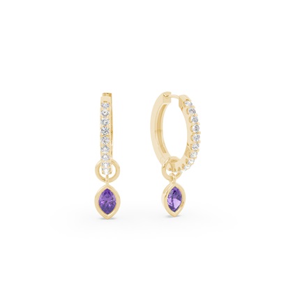 Yellow Gold Diamond Earrings