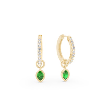 Yellow Gold Diamond Earrings
