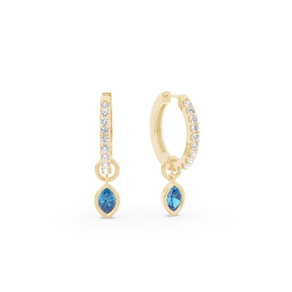 Yellow Gold Diamond Earrings
