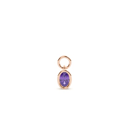 Oval Rose Gold Earring charms Diamond Earrings