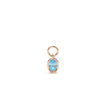 Oval Rose Gold Earring charms Diamond Earrings