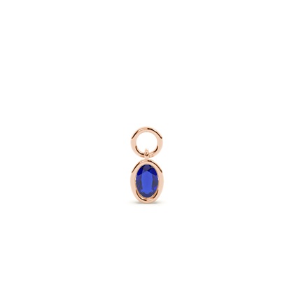 Oval Rose Gold Earring charms Diamond Earrings