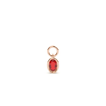 Oval Rose Gold Earring charms Diamond Earrings