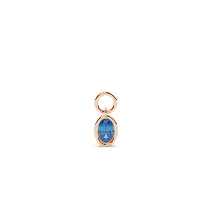 Oval Rose Gold Earring charms Diamond Earrings