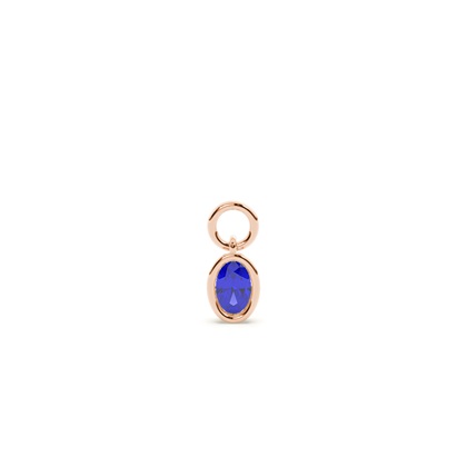 Oval Rose Gold Earring charms Diamond Earrings