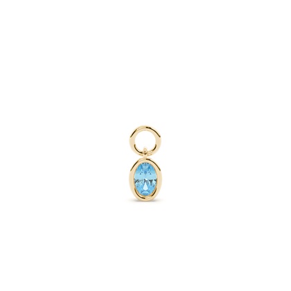 Oval Yellow Gold Earring charms Diamond Earrings