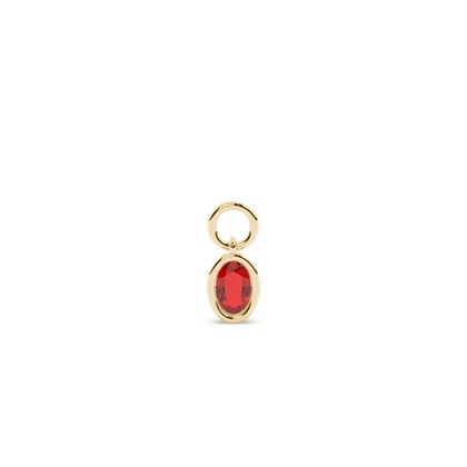 Oval Yellow Gold Earring charms Diamond Earrings