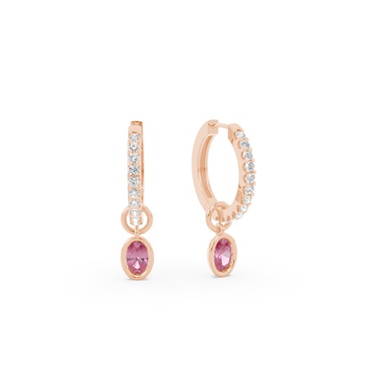 Tropfenform Tourmalin Creolen Ohrring Anhänger