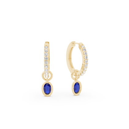 Tropfenform Amethyst Creolen Ohrring Anhänger