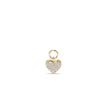 Yellow Gold Earring charms Diamond Earrings