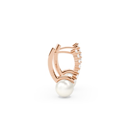 Süßwasserperlen Diamantkreolen