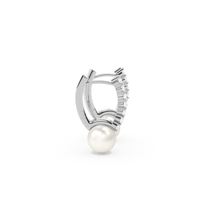 Süßwasserperlen Diamantkreolen