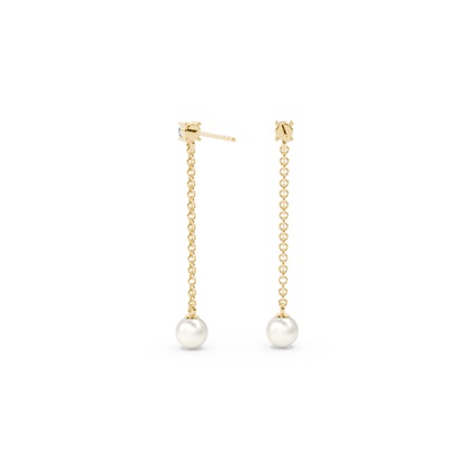 Süßwasserperlen Diamantohrhänger