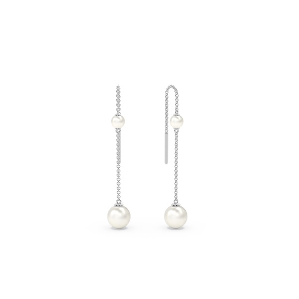 Freshwater Pearl Threaded Drop Earrings