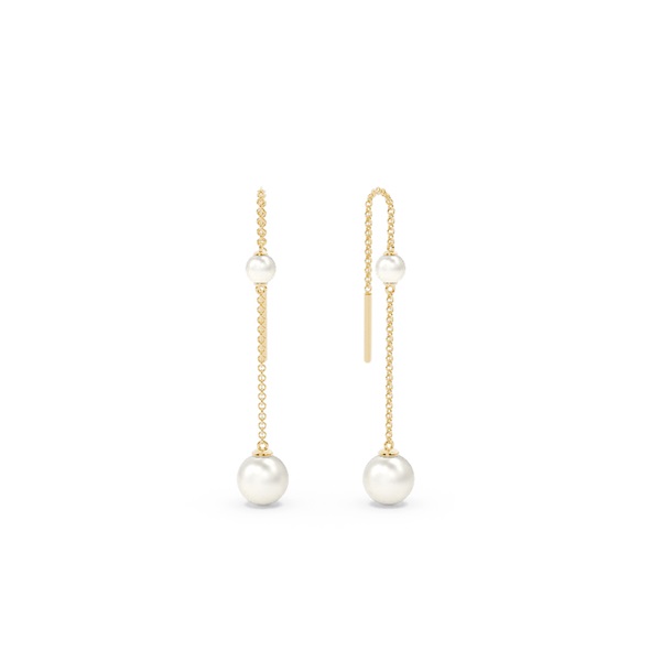 Freshwater Pearl Threaded Drop Earrings