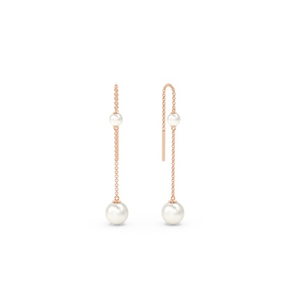 Freshwater Pearl Threaded Drop Earrings
