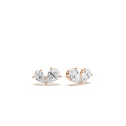 Toi Et Moi Sweetheart Diamond Stud Earrings