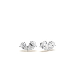 Toi Et Moi Sweetheart Diamond Stud Earrings